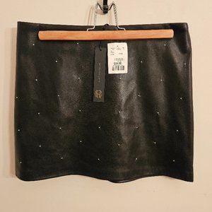 NWT Studded Vegan Leather Mini Skirt medium